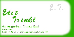 edit trinkl business card